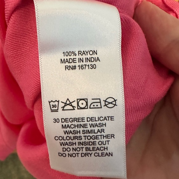 Beyond Words Size Small Pink Tiered Dress w/Adjustable Sleeves. - Picture 5 of 9